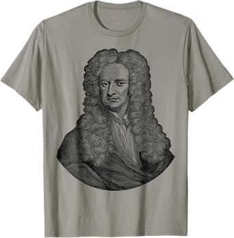 Sir Isaac Newton Face Portrait Gravity Science T-Shirt
