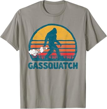 Gassquatch! Funny Farting Bigfoot Retro Fart T-Shirt