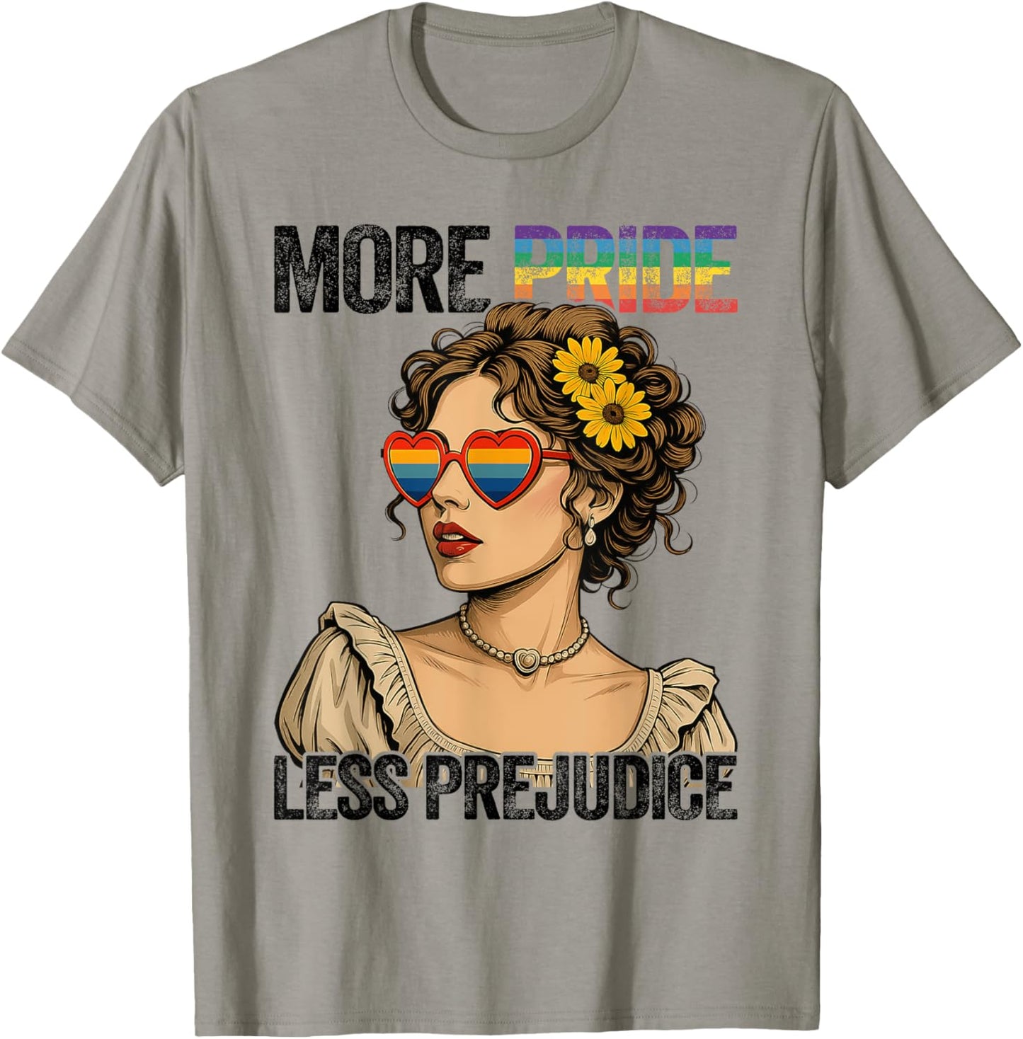 More Pride Less Prejudice LGBT Pride Month Gay Pride Lesbian T-Shirt