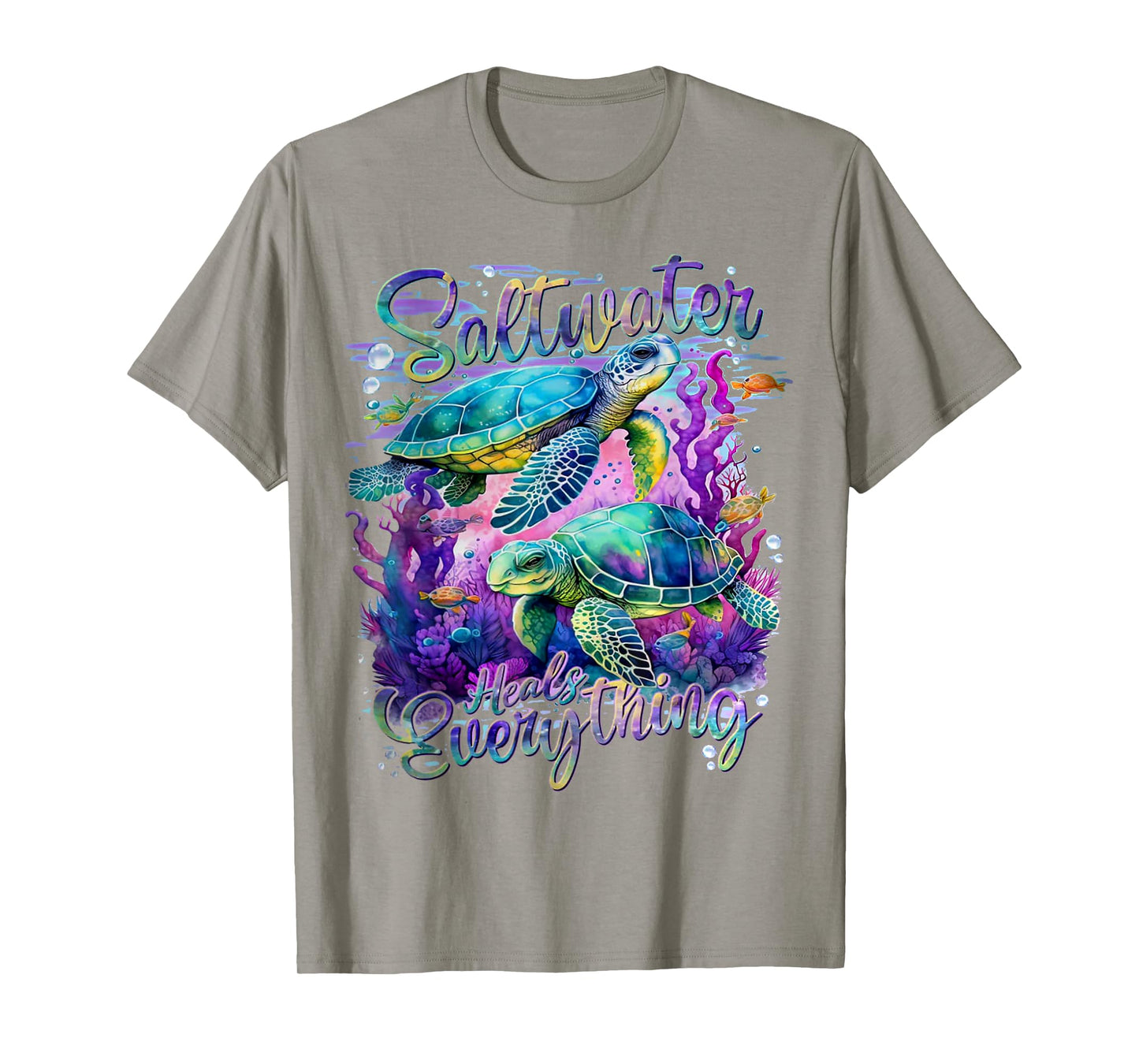 Saltwater Heals Everything Sea Turtle T-Shirt