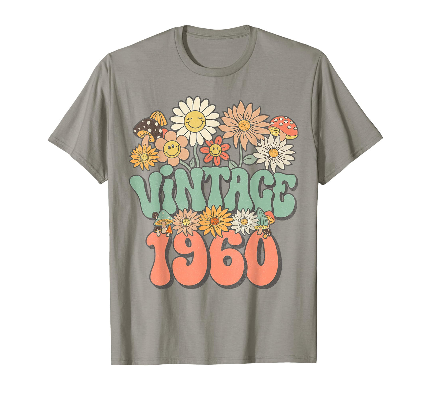 Vintage 1960 Daisy Hippie Groovy Wildflower 65th Birthday T-Shirt
