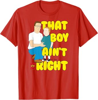 King of the Hill That Boy Ain't Right Bubble Letters Cartoon T-Shirt