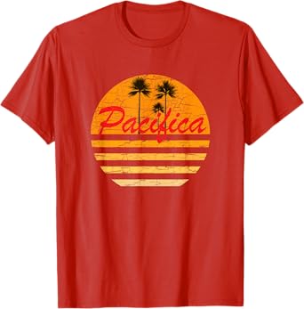 Pacifica, CA Vintage Retro T-Shirt 70s Throwback Surf Tee