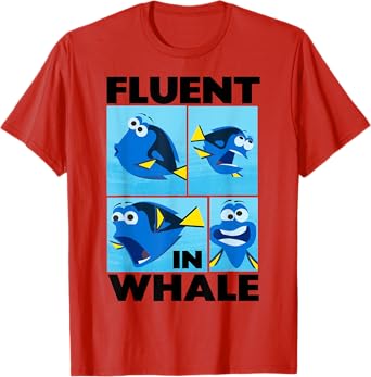 Disney Pixar Finding Dory Fluent in Whale Dory Box Ups T-Shirt