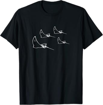 Eagle ray diving in group formation - sea Manta rays T-Shirt