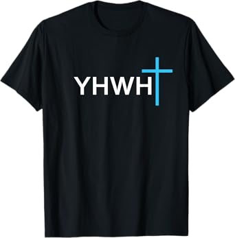 Simple Cross YHWH Yahweh Christian Jesus Name T-Shirt