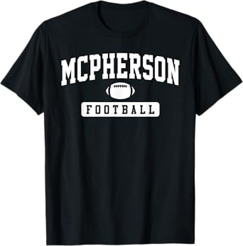 McPherson College Football Arch Vintage Design for Men Women T-Shirt