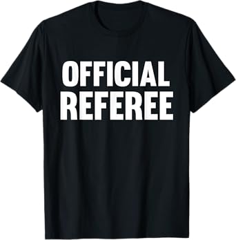 Official Referee Uniform Easy Halloween Party Costume T-Shirt