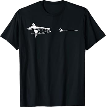 Graphic Fly Fishing Hook Line - Fish Snook T-Shirt