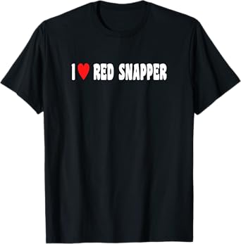 Vintage Love Red Snapper I Love Red Snapper T-Shirt