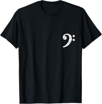 Bass Clef (Vintage White / Left) Bass Players T-Shirt