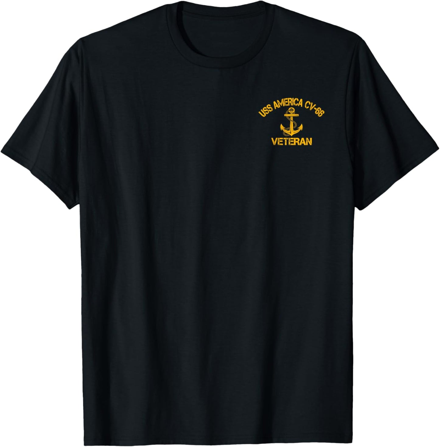 USS America CV-66 Aircraft Carrier Veteran Flag Veterans Day T-Shirt