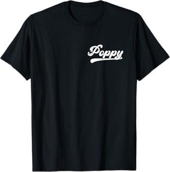 Mens Poppy Vintage Retro Father's Day for Poppy Grandpa T-Shirt