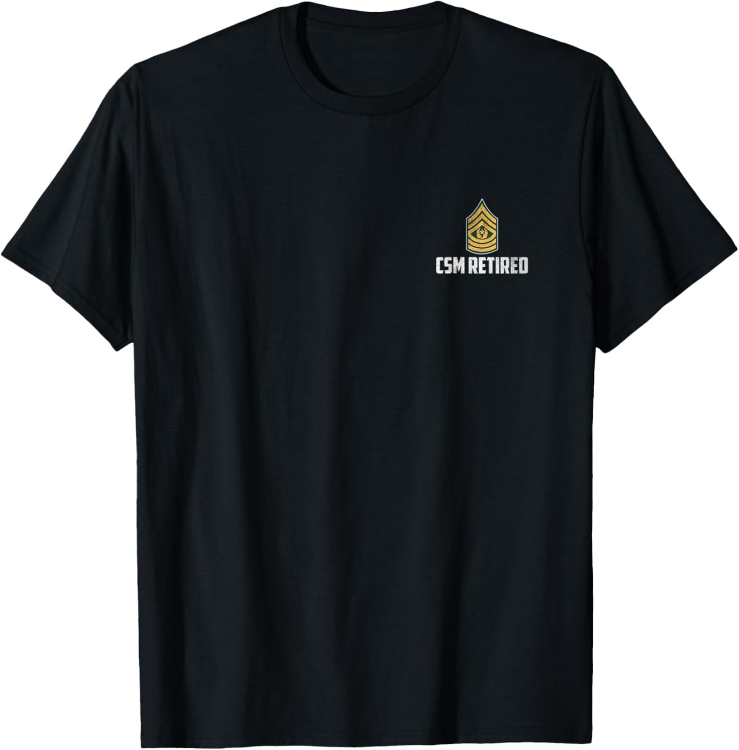 Retired E-9 Command Sergeant Major CSM Rank Insignia Logo T-Shirt