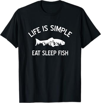 Eat Sleep Fish Repeat Fisherman T-Shirt