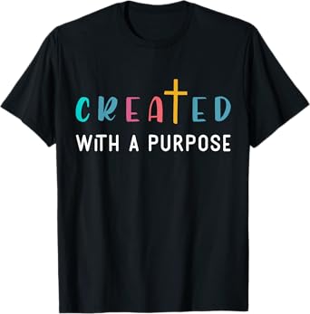 Created with a Purpose Kids Jesus Toddler Christian Kids T-Shirt
