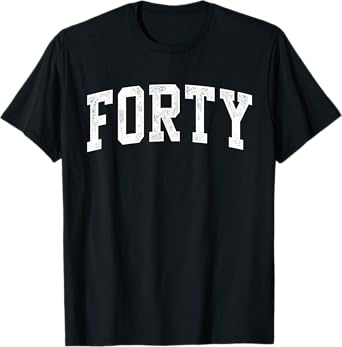 Forty Minimalist 40th Birthday Design 40-Year-Old T-Shirt