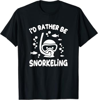 Funny Snorkeling I'd Rather Be Snorkeling Vacation T-Shirt