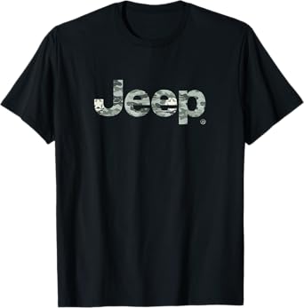 Jeep Iconic Distress Camo Logo - Officially Licensed T-Shirt