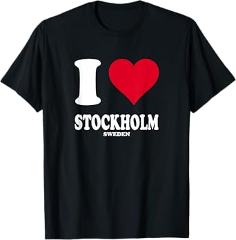 Red Heart I Love Stockholm T-Shirt