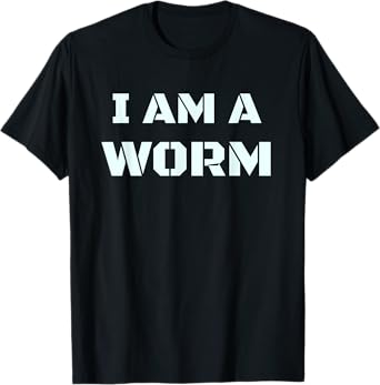 I Am A Worm In Simple Costume Easy Funny T-Shirt