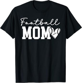 Football Mom Mama Football Game Day Sports Go Cheer Season T-Shirt