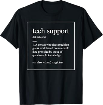 Tech Support Wizard Funny IT Helpdesk Definition T-Shirt