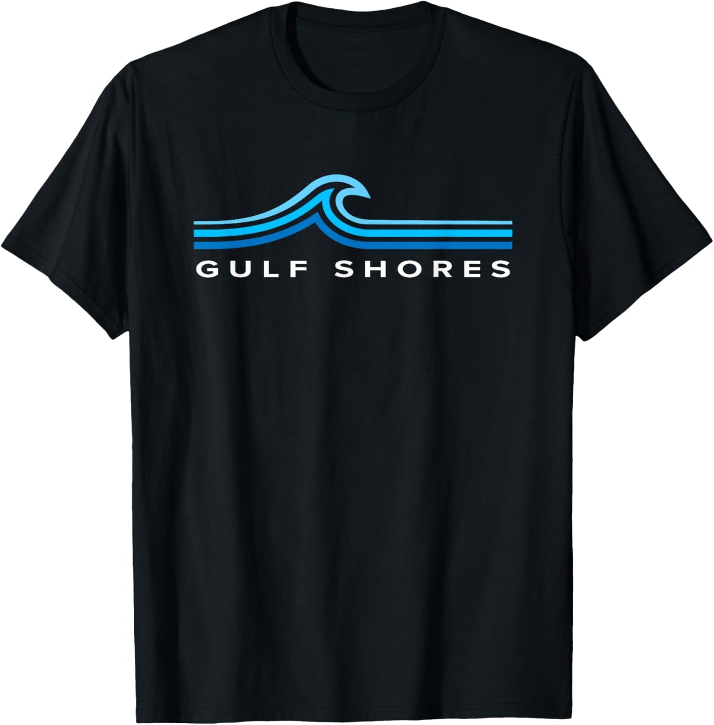 Gulf Shores Alabama Waves Vintage Mens Womens Boys Souvenir T-Shirt
