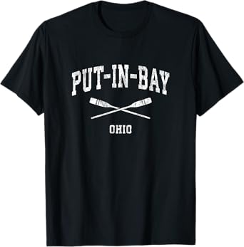 Put-in-Bay Ohio Vintage Nautical Paddles Sports Oars T-Shirt