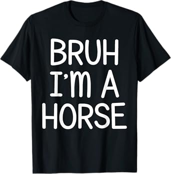 Pretend I'm A Horse Funny Lazy Halloween Costume Party T-Shirt