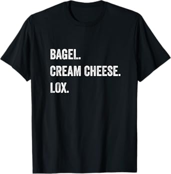 Bagel Cream Cheese Lox Salmon Funny Jewish Deli Fish Lover T-Shirt
