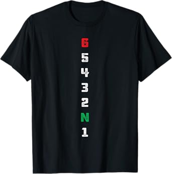 Motorcycle Shift Gear 1N23456 Motorbike Biker Men Women T-Shirt