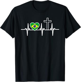 A Heart For Jesus And Brazil - Christian Clothing T-Shirt