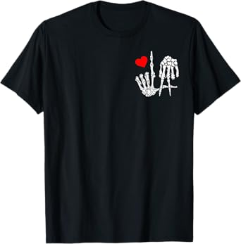 I Love Los Angeles With Skeleton LA Sign to Represent City T-Shirt