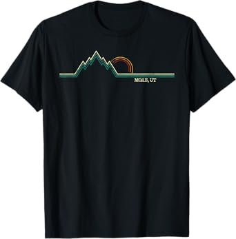 Retro Mountains Moab, Utah Summer Hiking T-Shirt