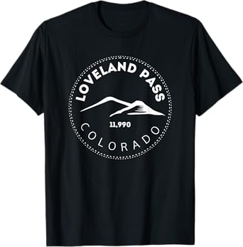 Loveland Pass Colorado Elevated Mountain Backcountry Skiing T-Shirt