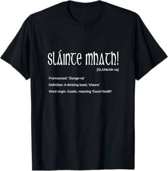 Slainte Mhath Irish Pub Saint Patricks Shenanigans Dark Beer T-Shirt
