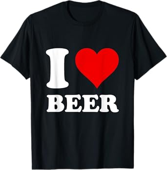 Red Heart I Love Beer T-Shirt