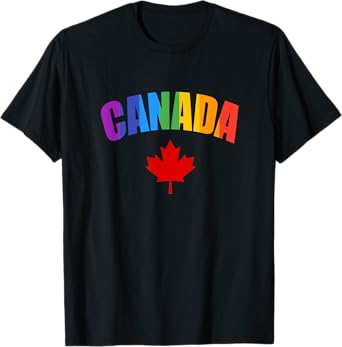Canada Day LGBTQ Canadian Flag Gay Pride Month Lesbian T-Shirt