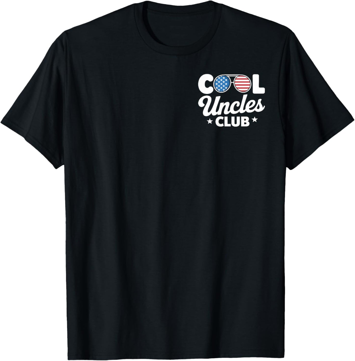 Cool Uncles Club Patriotic USA Sunglasses Funny Pocket T-Shirt