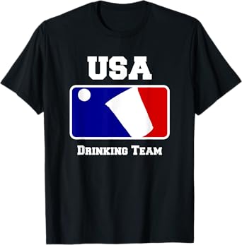 USA Drinking Team Funny Party Beer Pong Game T-Shirt