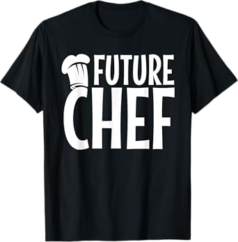 Funny Chef Art For Kids Boys Girls Young Chef Future Chef T-Shirt