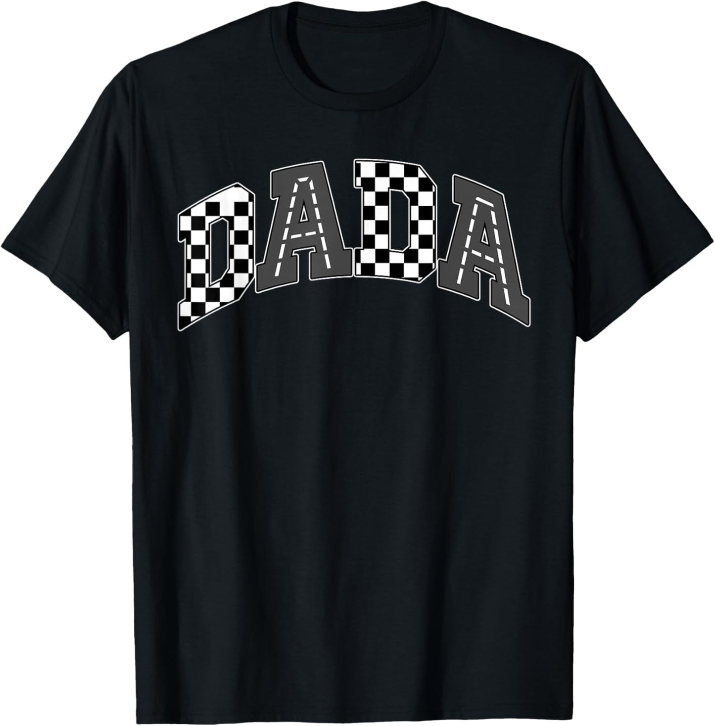 Dada Racing Race Car Checkered Family Birthday Matching T-Shirt