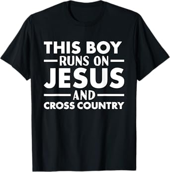 Rider This Boy Runs On Jesus Cross Country T-Shirt