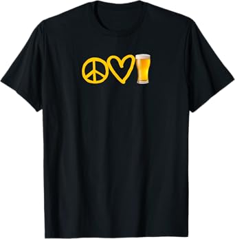 Peace Love Beer Symbols T-Shirt