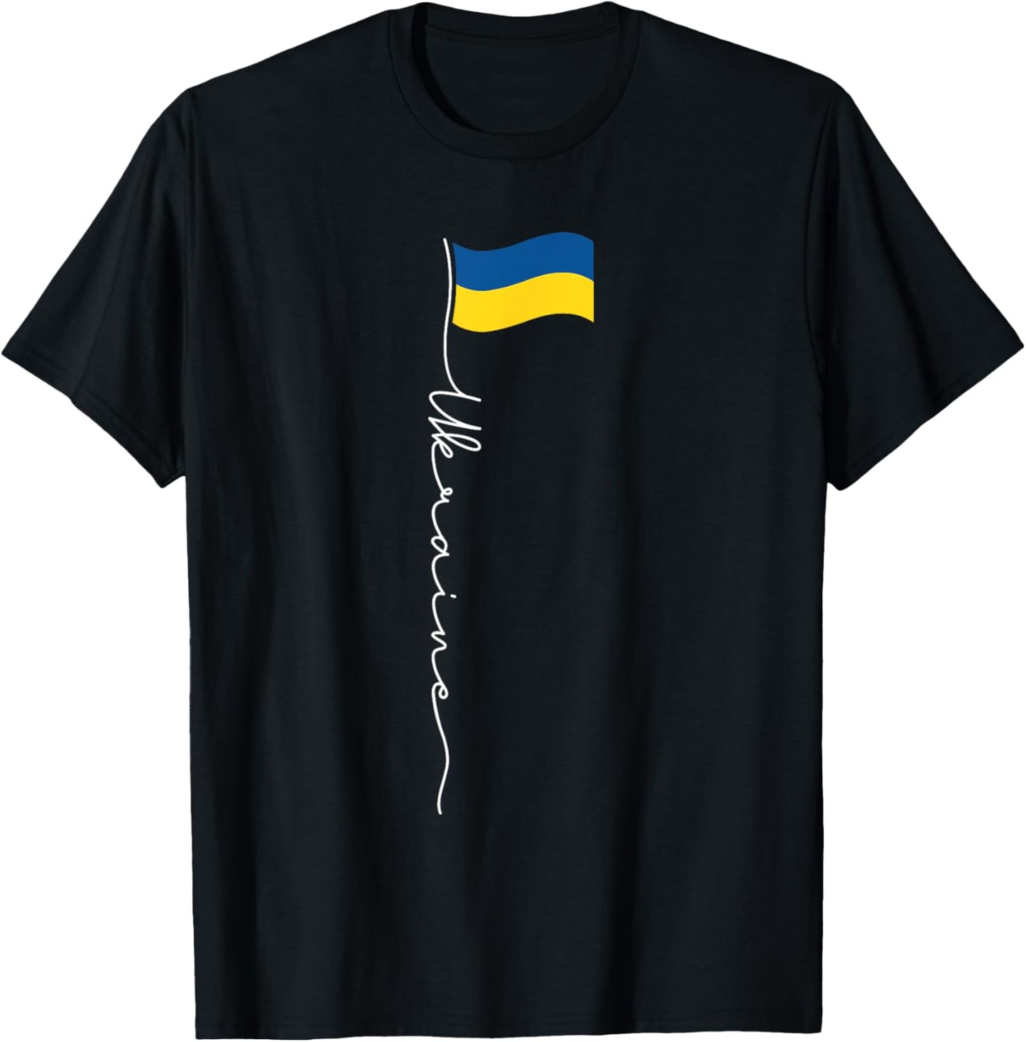 Ukraine Signature Flag Pole - Patriotic Ukrainian Flag T-Shirt