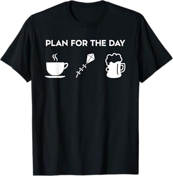 Funny Coffee Kite Flying Beer T-Shirt