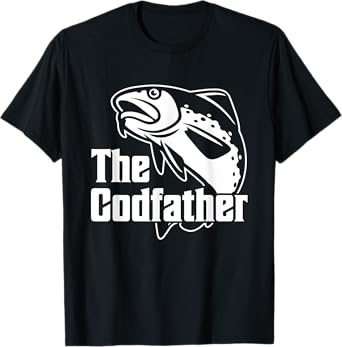 The Codfather Cod Fish Catcher Fishing Daddy Dad Father T-Shirt