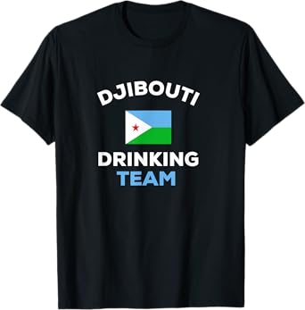 Djibouti Drinking Team Beer Country Flag Funny T-Shirt