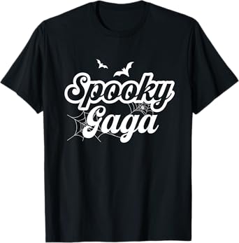 Retro Groovy Spooky Gaga Halloween Witch Mom Grandma Women T-Shirt